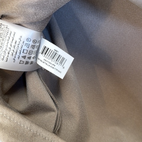 BCBG MaxAzria Light Stone Abby Faux Suede with Ruffle A Symmetrical Cut Tank Top - Picture 14 of 15